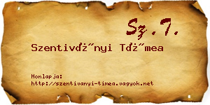 Szentiványi Tímea névjegykártya